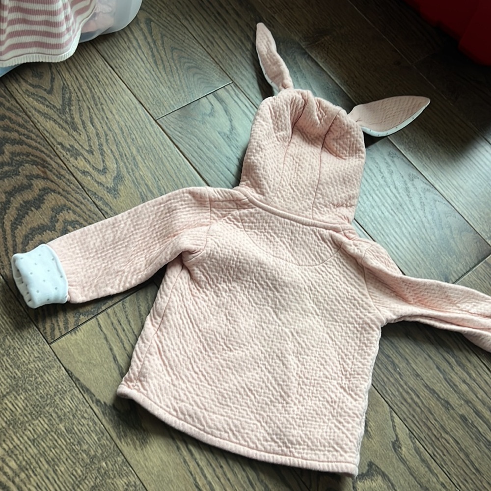 Livly easter bunny cardigan sweater 6-9 months baby light pink cream cotton - Picture 6 of 6